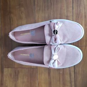 Liz Claiborne soft velour, size 10 slip on shoes